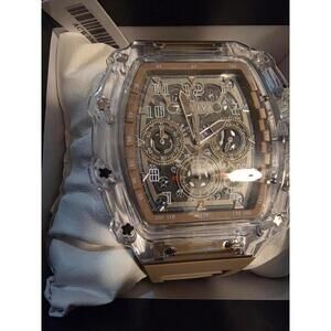 Activa by Invitica Watch Tan Band with Skeleton Face